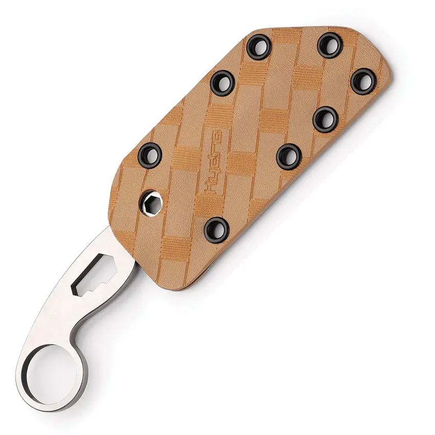 Hydra Knives Buzzard Neck Knife Hawk HK-01-SBR - Seax Point Blade, One-Piece Construction, Wrench In Handle by Hydra Knives