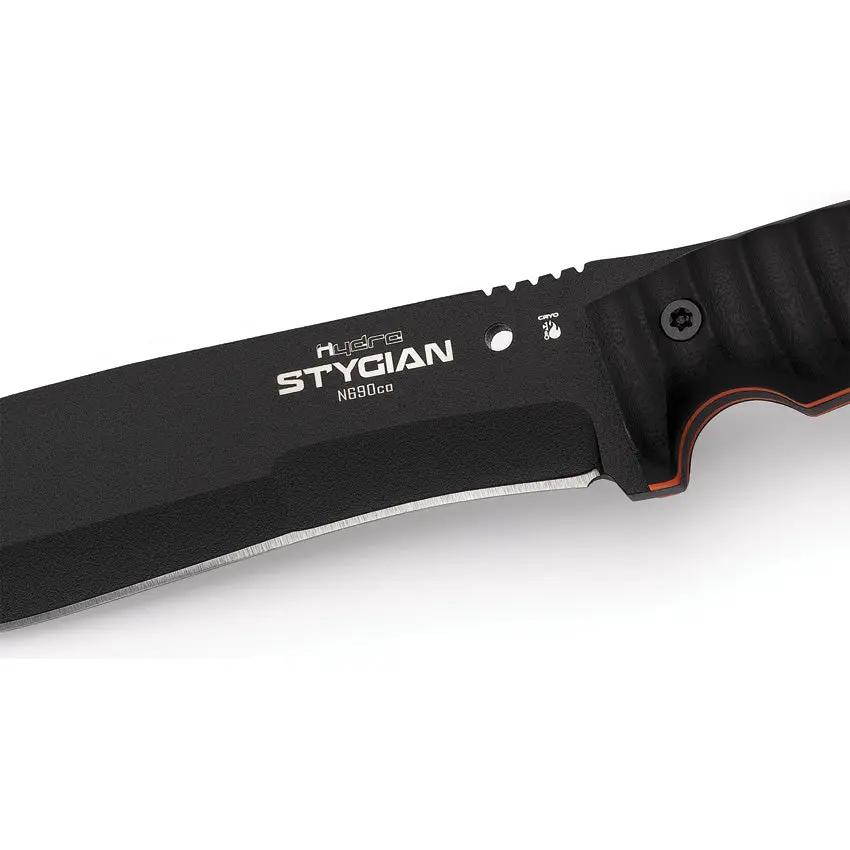 Hydra Knives Stygian Fixed Blade HK-04 - 7-Inch Bohler N690 Blade, Full Tang, G10 Handle, Glass Breaker Pommel by Hydra Knives