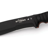Hydra Knives Stygian Fixed Blade HK-04 - 7-Inch Bohler N690 Blade, Full Tang, G10 Handle, Glass Breaker Pommel by Hydra Knives
