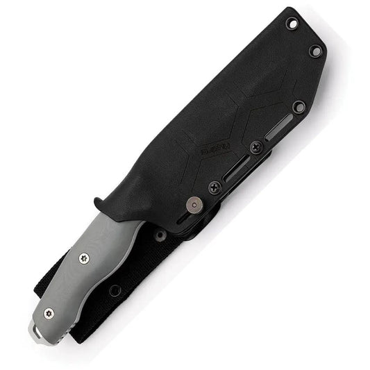 Hydra Knives White Noise Fixed Blade HK-07 - White Powder Coated K110 Steel With Full Tang And Glass Breaker by Hydra Knives