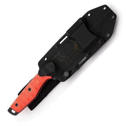 Hydra Knives Final Call III Fixed Blade HK-13 - Premium Black Powder Coated Sleipner Steel Blade with Micarta Handle by Hydra Knives