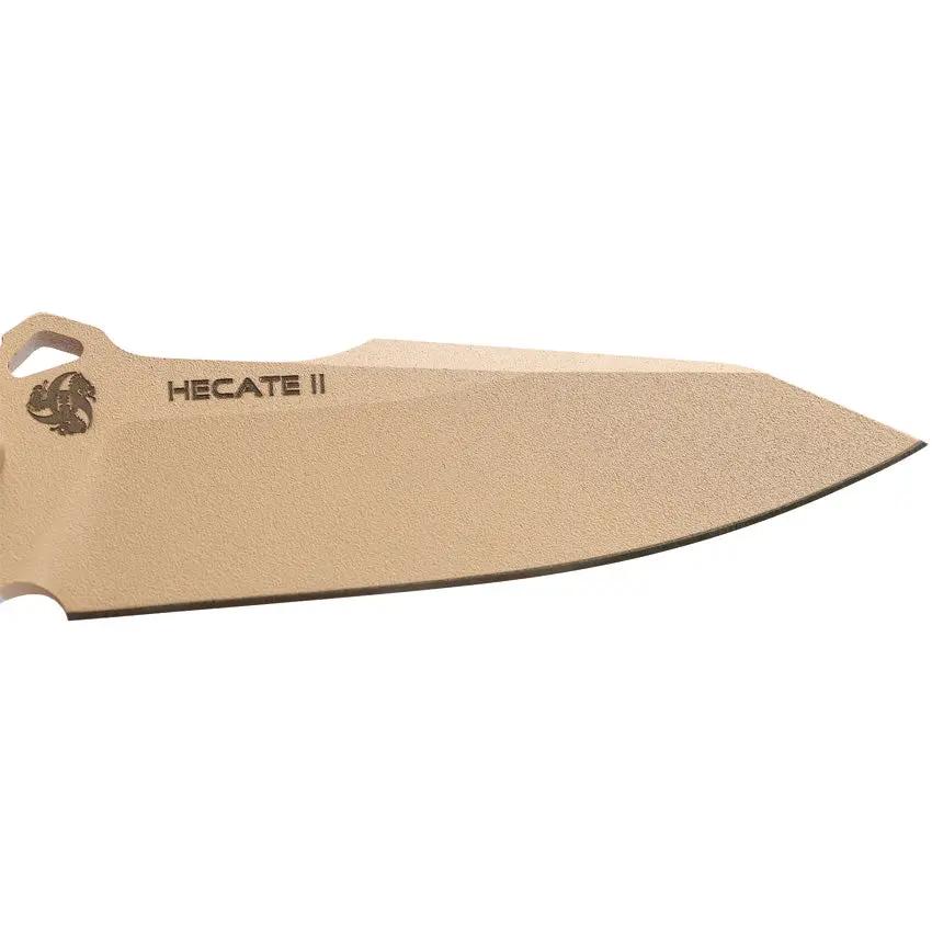 Hydra Knives Hecate II Fixed Blade Desert HK15BR - Desert Tan Niolox Blade With Full Tang And Glass Breaker by Hydra Knives