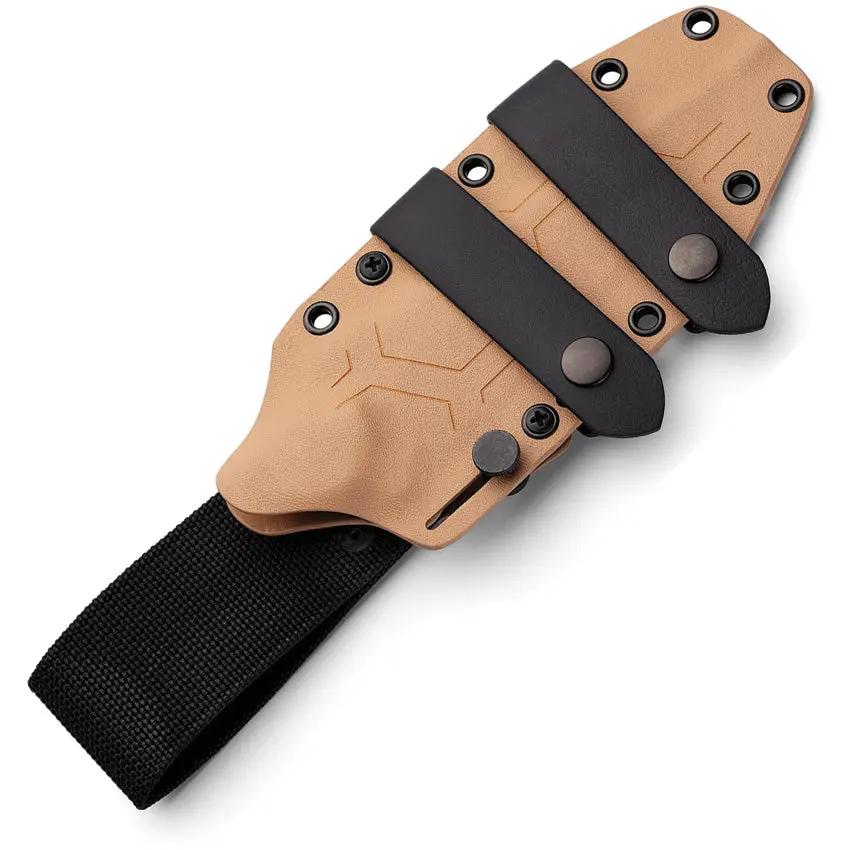 Hydra Knives Phobos Fixed Blade Desert HK-16-BR - Desert Tan Sleipner Steel, Full Tang, G10 Handle, Scout Carry by Hydra Knives