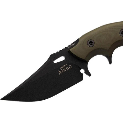 Hydra Knives Alano Fixed Blade - Green G10 Handle, Full Tang, Sleipner Tool Steel Clip Point by Hydra Knives