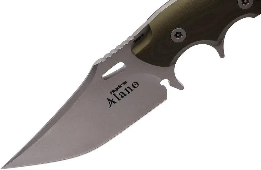 Hydra Knives Alano Fixed Blade Green HK 18 SA GREEN - Sleipner Tool Steel Clip Point, Full Tang, Green G10, Scout Carry by Hydra Knives