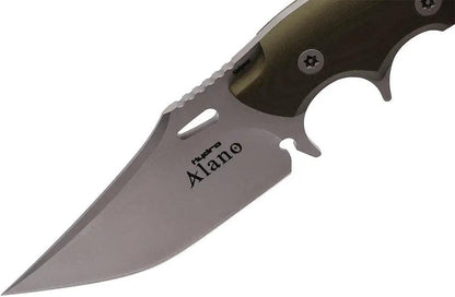 Hydra Knives Alano Fixed Blade Green HK 18 SA GREEN - Sleipner Tool Steel Clip Point, Full Tang, Green G10, Scout Carry by Hydra Knives