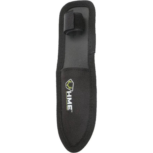 HME Caping Fixed Blade - 7.5 Inch Overall With 3.5 Inch Black Oxide 420HC Caping Blade And Green Rubber Handle by HME
