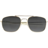 Humvee Military Pilot Sunglasses HMV-52B-GOLD - Gold Metal Frames With Gray Polarized Lenses And UV 400 Protection by Humvee