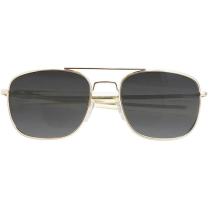 Humvee Military Pilot Sunglasses HMV-52B-GOLD - Gold Metal Frames With Gray Polarized Lenses And UV 400 Protection by Humvee
