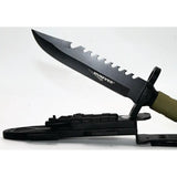 Humvee Next Gen Survival Knife HMV-KFXB-02 - Sawback Stainless Blade, Hammer-Back, Compass Fire Starter and Whistle by Humvee