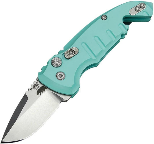 Hogue Auto A01 Automatic Folding Knife With Microswitch Button CPM 154 Blade Teal Handle For EDC Enthusiasts by Hogue