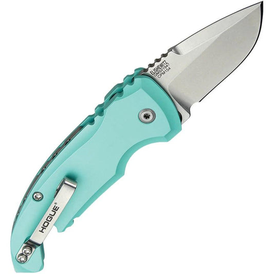 Hogue Auto A01 Automatic Folding Knife With Microswitch Button CPM 154 Blade Teal Handle For EDC Enthusiasts by Hogue