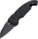 Hogue Auto A01 Automatic Opening Knife For EDC 4 Inch Closed 2 Inch Wharncliffe Blade CPM 154 Cerakote Black by Hogue
