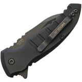Hogue X1 Microflip Button Lock Knife For EDC Enthusiasts With 2.75 Inch Wharncliffe Blade 154CM Black Aluminum by Hogue