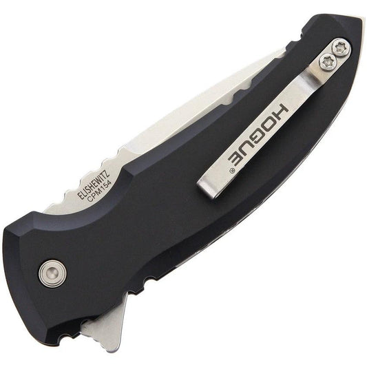 Hogue X1 Micro Button Lock Knife 4 Inch Closed Premium CPM 154 Drop Point Aluminum Handle For EDC by Hogue