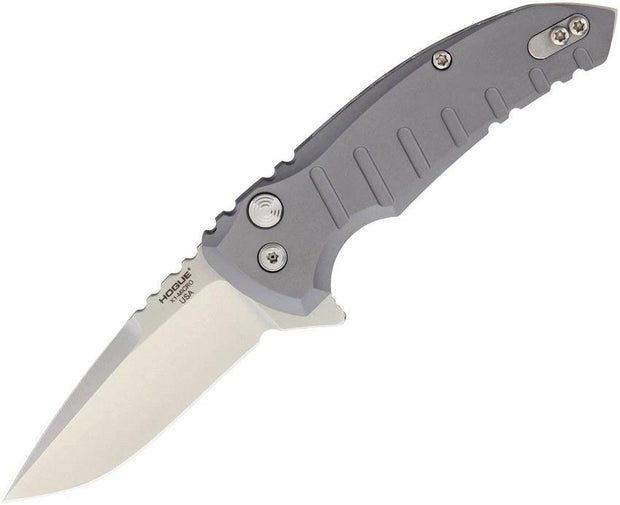 Hogue X1 Micro Button Lock Folding Knife For EDC Enthusiasts 4 Inch Closed CPM 154 Drop Point by Hogue