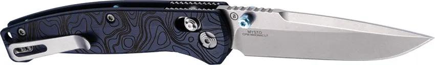 Hogue Mysto Manual ABLE Lock Folding Knife Premium CPM MagnaCut 3.38 Inch Clip Point Blade Blue Richlite EDC by Hogue