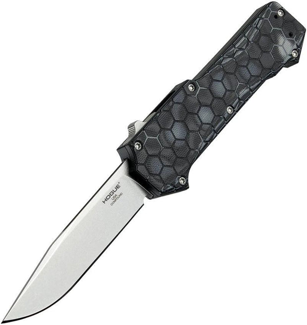 Hogue Auto Compound OTF Knife 3.5In CPM S30V Blade Black G10 Ambidextrous Deployment For EDC Enthusiasts by Hogue
