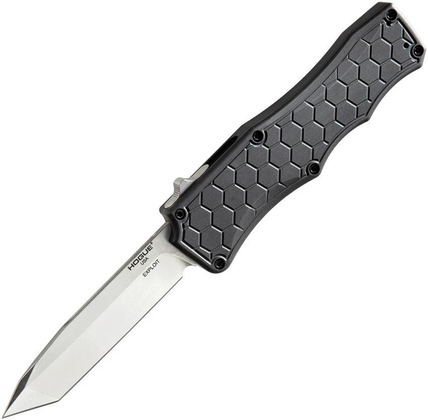 Hogue Auto Exploit Out-The-Front OTF Knife 34040 3.5 Inch CPM S30V Tanto Ambidextrous Trigger For Tactical Enthusiasts by Hogue