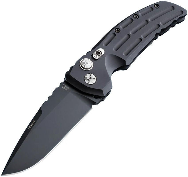 Automatic Knife Hogue Ex-A01 Button Lock for EDC Enthusiasts Premium 154CM Drop Point Cerakote Blade Black Aluminum by Hogue