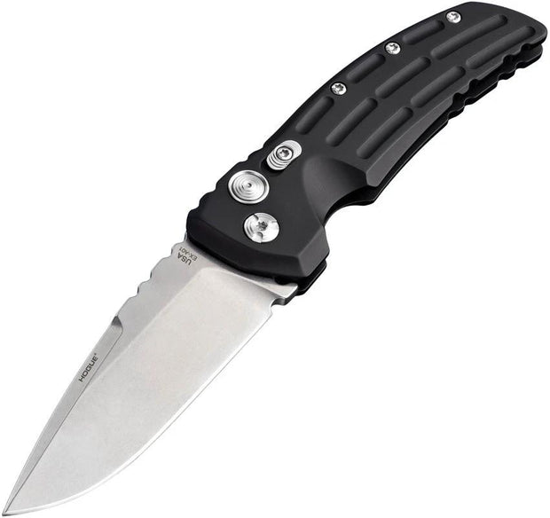 Hogue Auto Ex A01 Button Lock Knife Automatic Opening 154CM Drop Point Aluminum Handle EDC Tactical by Hogue