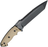 Hogue EX F01 Fixed Blade Tanto Knife With Sawback A2 Tool Steel Cerakote Finish G10 Handle Full Tang Tactical Outdoors by Hogue