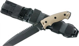 Hogue EX F01 Fixed Blade Tanto Knife With Sawback A2 Tool Steel Cerakote Finish G10 Handle Full Tang Tactical Outdoors by Hogue