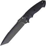 Hogue EX F01 Fixed Tanto Knife Cerakote A2 Tool Steel 7 Inch Blade G10 Handle Glass Breaker For Tactical Enthusiasts by Hogue
