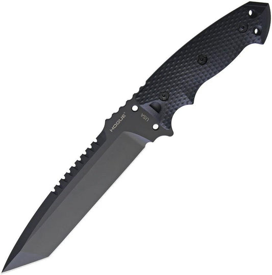 Hogue EX F01 Fixed Tanto Knife Cerakote A2 Tool Steel 7 Inch Blade G10 Handle Glass Breaker For Tactical Enthusiasts by Hogue