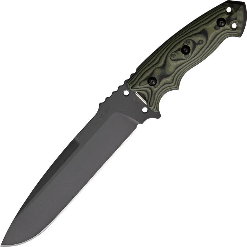 Hogue Tactical Fixed Blade Knife 12in Elite Rugged A2 Tool Steel GunKote Cryogenic G10 Handle For Tactical Enthusiasts by Hogue
