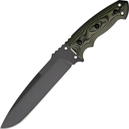 Hogue Tactical Fixed Blade Knife 12in Elite Rugged A2 Tool Steel GunKote Cryogenic G10 Handle For Tactical Enthusiasts by Hogue
