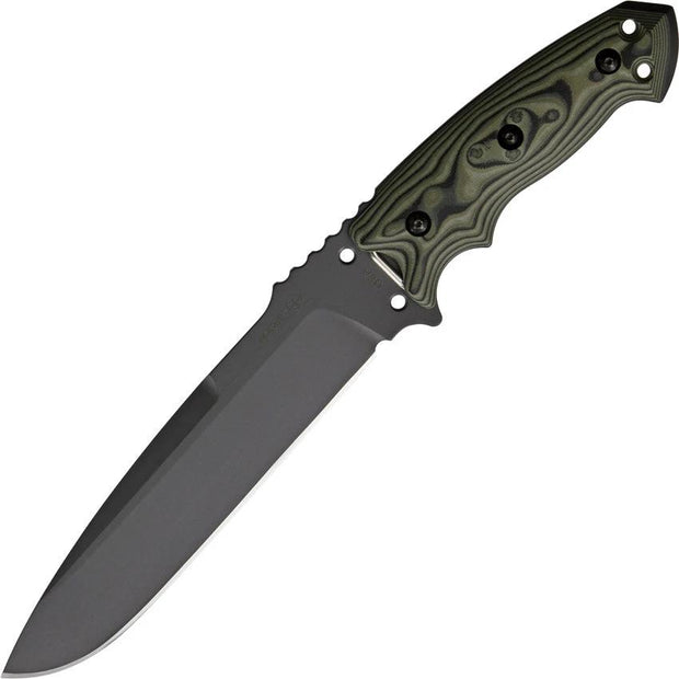 Hogue Tactical Fixed Blade Knife 12in Elite Rugged A2 Tool Steel GunKote Cryogenic G10 Handle For Tactical Enthusiasts by Hogue
