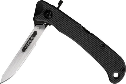 Hogue Expel Scalpel Lockback Knife For EDC Enthusiasts Premium Black G10 Handle With Replaceable Carbon Steel Blades by Hogue