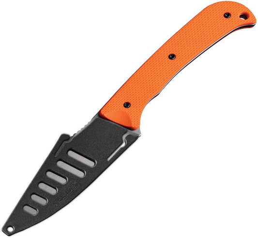 Hogue Extrak Rugged Fixed Blade Knife MagnaCut Orange G10 Full Tang with ULTICLIP Sheath for Outdoor Enthusiasts by Hogue