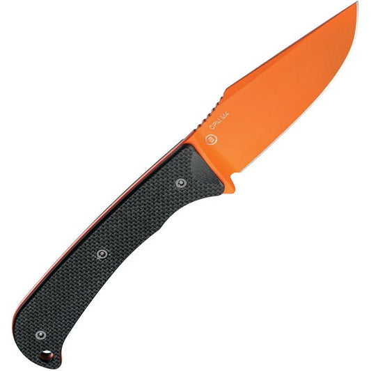 Hogue Extrak Fixed Blade Knife CPM M4 Orange Cerakote High Performance Clip Point Full Tang For Tactical EDC by Hogue