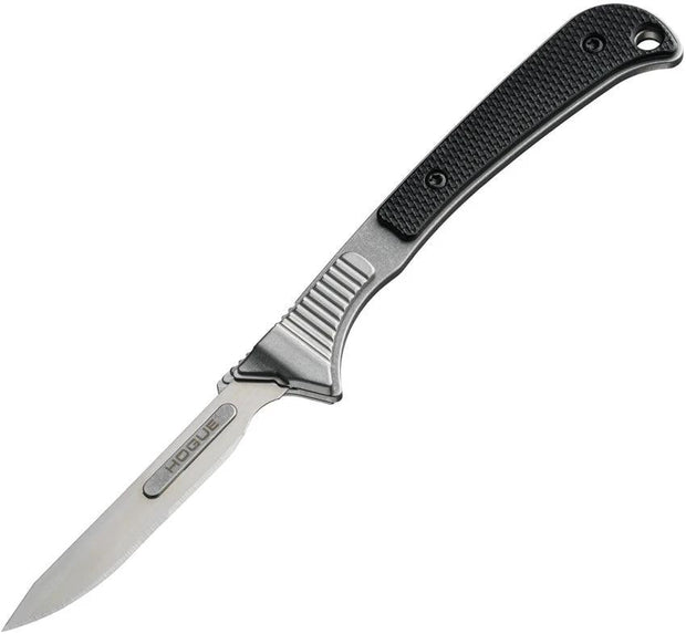 Hogue Expel Scalpel Black G10 7 Inch Full Tang For Professionals With 5 Replaceable Blades Ejector Lock by Hogue