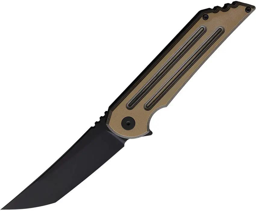 Hoback Knives Kwaiback Framelock Coyote KWAIBACK SURETOUCH/DLC by Hoback Knives