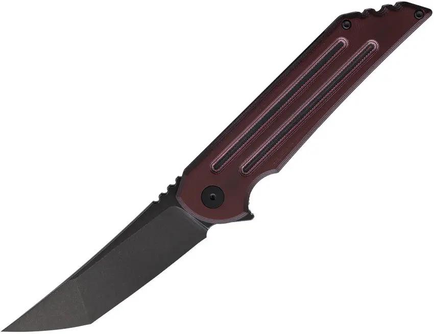 Hoback Knives Kwaiback Framelock KWAIBACK ST BURGUNDY/ DLC by Hoback Knives