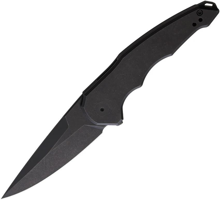 Hoback Knives OneSam Framelock Blackout 1SAM/ DLC BLADE/TI DLC HANDLE by Hoback Knives
