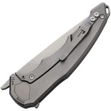 Hoback Knives OneSam Framelock SW - Premium CPM-20CV Blade With Stonewash Titanium Handle And Extended Tang by Hoback Knives