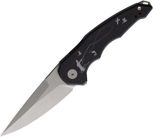 Hoback Knives OneSam Framelock Fishing 1SAM-/ FLY FISHING/SW BLADE by Hoback Knives
