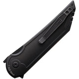 Hoback Knives Kwaiback Button Lock Mars - DLC Coated CPM-20CV Blade With Mars Valley Carbon Fiber Handle by Hoback Knives