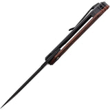 Hoback Knives Kwaiback Button Lock Mars - DLC Coated CPM-20CV Blade With Mars Valley Carbon Fiber Handle by Hoback Knives
