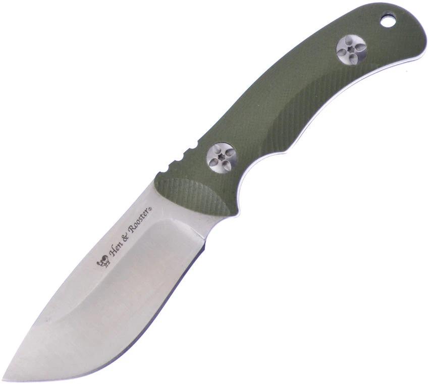 Hen & Rooster Int Fixed Blade Green G10 HRI02GR/G10 by Hen & Rooster Int
