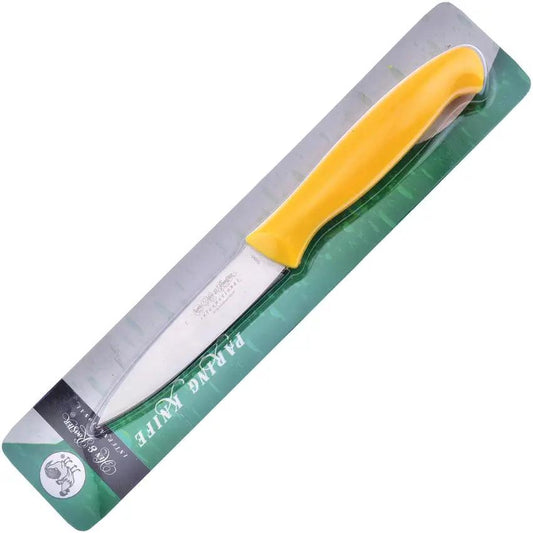 Hen & Rooster Paring Knife - Ergonomic Yellow ABS Handle, Satin 3.5 Inch Blade, 7.5 Inch Overall by Hen & Rooster