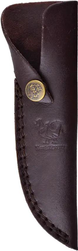 Hen And Rooster Int Fixed Blade Deer Stag Handle Knife HRI124-DS - Satin Finish Stainless Blade With Brass Guard by Hen & Rooster Int