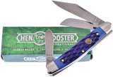 Hen and Rooster Int Stockman Blue Pick Bone Handle - 4 Inch Closed With Satin 1.4116 Stainless Clip Blades by Hen & Rooster Int