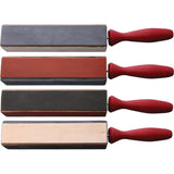 Herold Solingen Razor Strop 4 Sided 63 RI - 13 Inch Red Wood Handle With Slate Stone And Paste Leather Surfaces by Herold Solingen