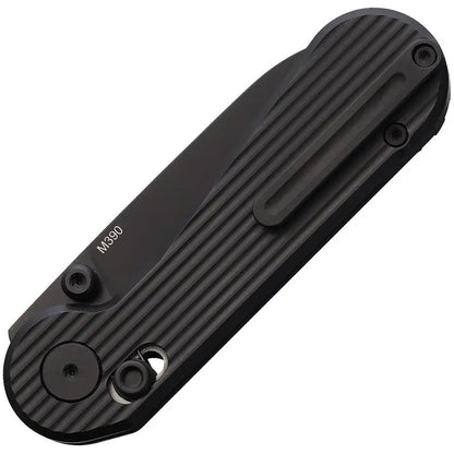 HIGHTRON Edgeplay Axis Lock HT01BLK - Black PVD Bohler M390 Sheepsfoot Blade, Titanium Handle, Thumb Stud by HIGHTRON