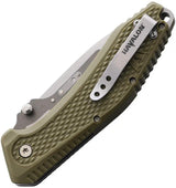 Havalon EDC REDI LOCK Knife Green XTC Textured Handle Dual Drop Point Blades - One Hand Deployment by Havalon